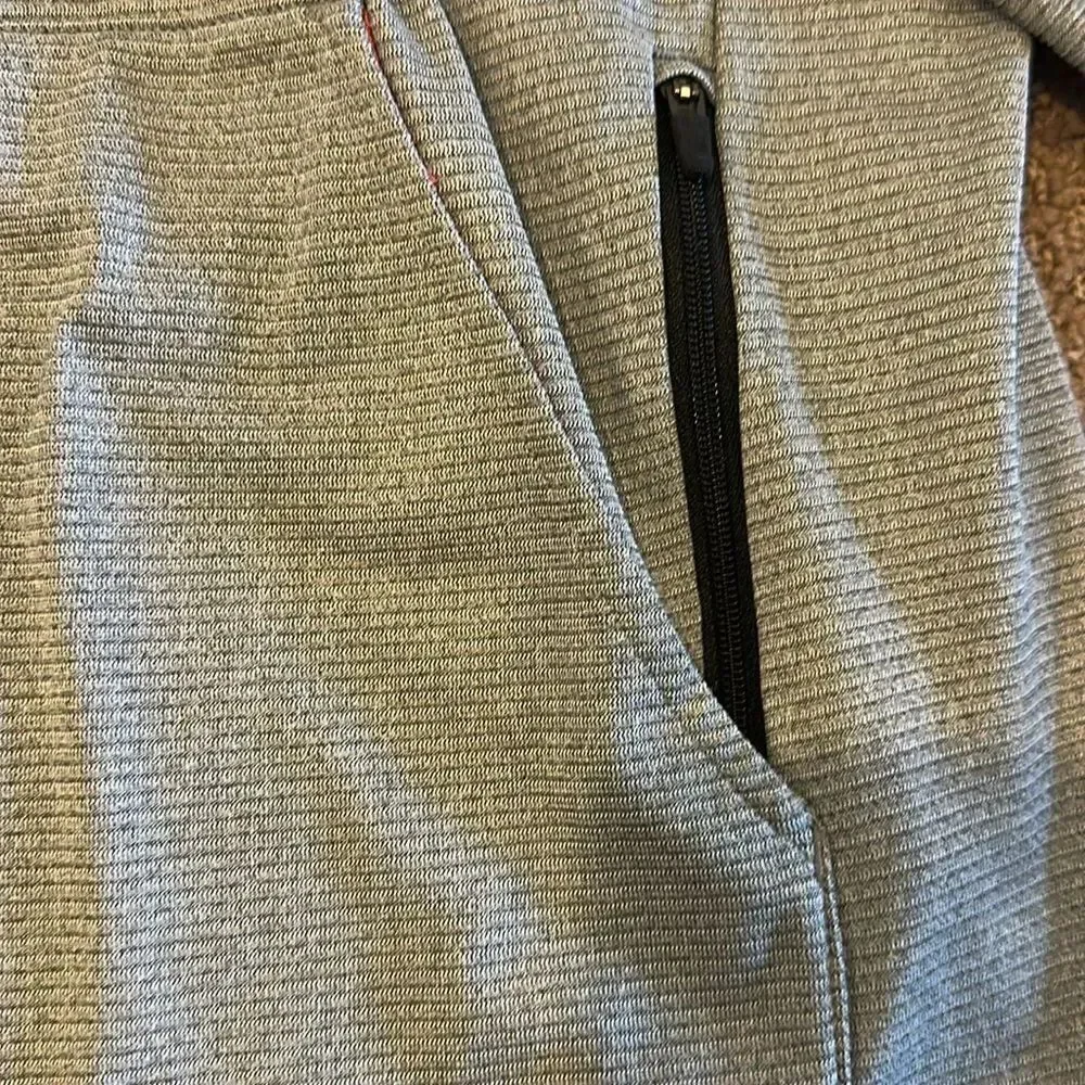 Nike Boys Dri Fit Grey Logo Zip-up Hooded Lightweight Shirt/Jacket - Size XL